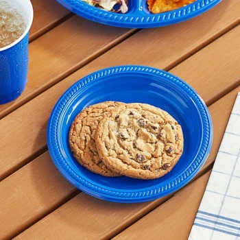 Choice 7" Blue Plastic Plate - 1,000/Case