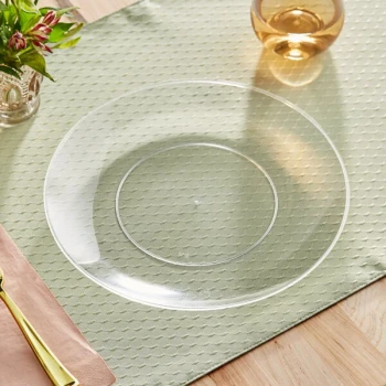 Visions Coupe 10" Clear Round Plastic Plate - 120/Case