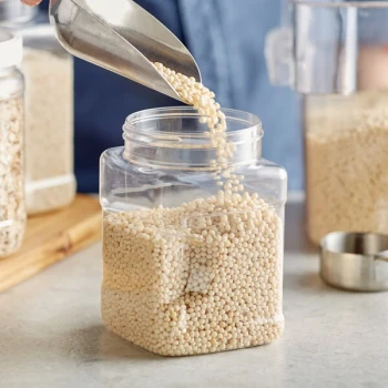 32 oz. Clear Square PET Jar - 30/Case