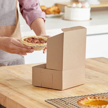 Southern Champion 6" x 6" x 3" Kraft Pie / Bakery Box - 250/Case