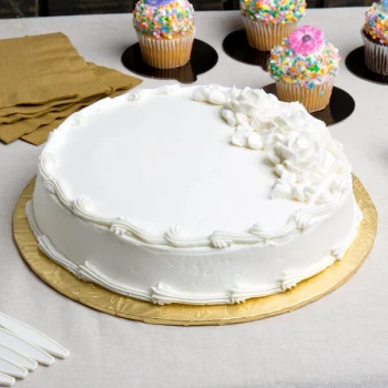 Enjay 1/4-12RG24 12" Fold-Under 1/4" Thick Gold Round Cake Drum