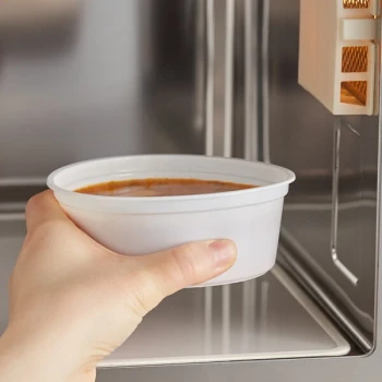 Choice 8 oz. White Microwavable Plastic Round Deli Container - 500/Case