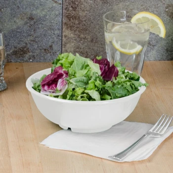 Thunder Group CR5807W White 32 oz. Melamine Salad Bowl - 12/Case