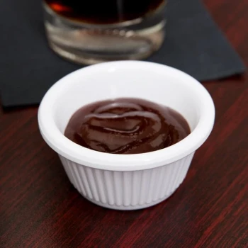 Thunder Group ML509W1 2 oz. White Fluted Melamine Ramekin - 12/Pack