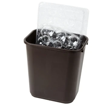 Continental 2818BN 28 Qt. / 7 Gallon Brown Rectangular Wastebasket