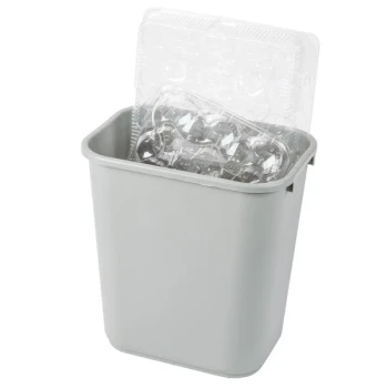 Continental 2818GY 28 Qt. / 7 Gallon Gray Rectangular Wastebasket