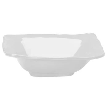 Elite Global Solutions M103BRF Tuscany 1.75 Qt. White Square Melamine Bowl