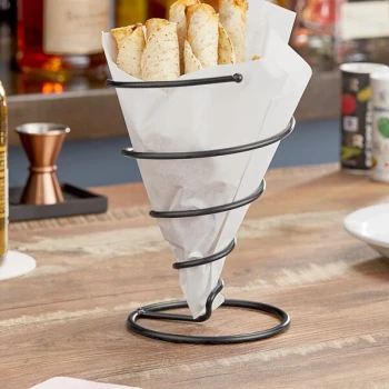 Clipper Mill by G.E.T. 4-31800-M 5" Black Wrought Iron Spiral Cone Basket