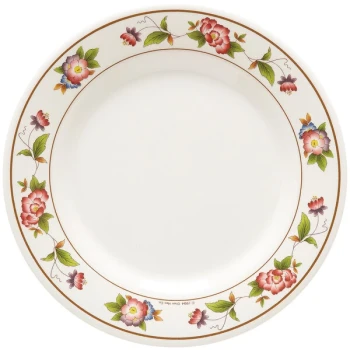 GET M-5090-TR Tea Rose 10 1/2" Round Melamine Plate - 12/Pack