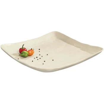 GET ML-143-IV New Yorker 16" Ivory Square Serving Platter