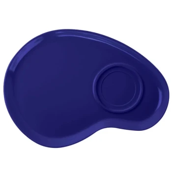 GET PP-976-CB Let's Party Cobalt Blue 12" Palette Plate - 12/Pack
