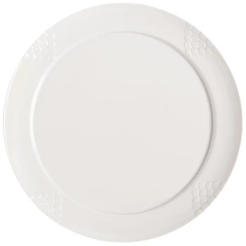 GET RP-20-WH 20" White Sonoma Melamine Plate - 6/Case