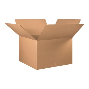 Lavex 36" x 36" x 24" Kraft Heavy-Duty 71 ECT Corrugated Double-Walled RSC Shipping Box - 5/Case