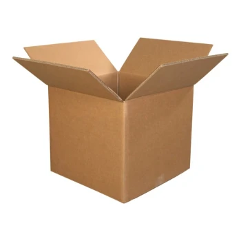 Lavex 14" x 14" x 14" Kraft Heavy-Duty 90 ECT Corrugated Triple-Walled RSC Shipping Box - 5/Case