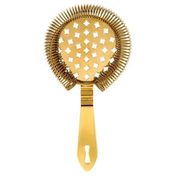 Barfly® M37037GD Classic 6 7/8" Gold-Plated Hawthorne Strainer