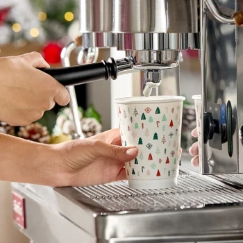 Choice 12 oz. Double Wall Modern Christmas Print Paper Hot Cup - 500/Case