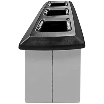 Wausau Tile MF3402 3-Stream 66 Gallon Aluminum Recycling Center with Plastic 3-Hole Lid