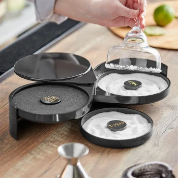 Choice Glass Rimmer / Margarita Salter with 3 Compartment