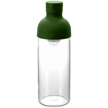 Hario Filter-in Bottle 10 oz. Olive Green Glass Cold Brew Tea Infuser FIB-30-OG