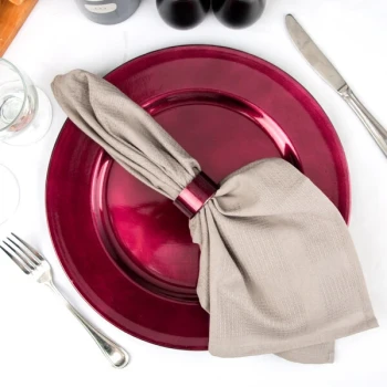 Tabletop Classics by Walco TRRB-6651 13" Raspberry Round Plastic Charger Plate - 12/Pack