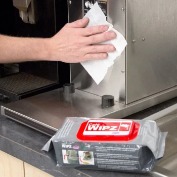 Urnex 19-WIPZ12-100 Cafe Wipz Coffee Equipment Cleaning Wipes - 100/Pack