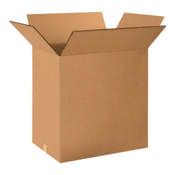 Lavex 24" x 18" x 24" Kraft Heavy-Duty 48 ECT Corrugated Double-Walled RSC Shipping Box - 10/Case