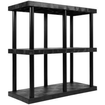 SPC Industrial DuraShelf 48" x 24" x 51" Plastic Solid Top 3-Shelf System ST4824x3