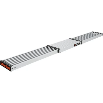 Little Giant 11069 6' - 9' Telescoping Two-Person Aluminum Plank for Ladders - 500 lb. Capacity