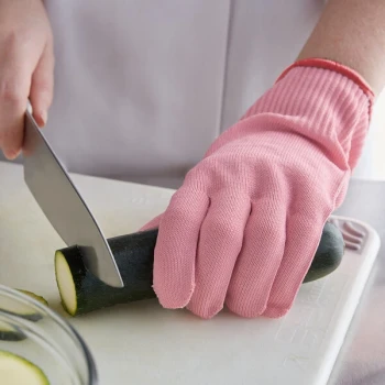 Mercer Culinary M33415PKS Millennia Colors® Pink A4 Level Cut-Resistant Glove - Small