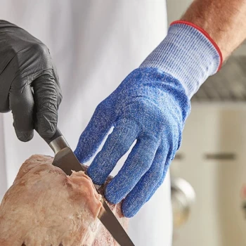 Mercer Culinary M33416BLS Millennia Fit® Blue A4 Level Cut-Resistant Glove - Small