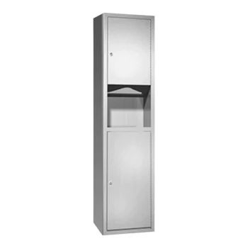 American Specialties, Inc. Traditional 10-0467-9 Surface-Mounted Paper Towel Dispenser with 7 Gallon Waste Receptacle