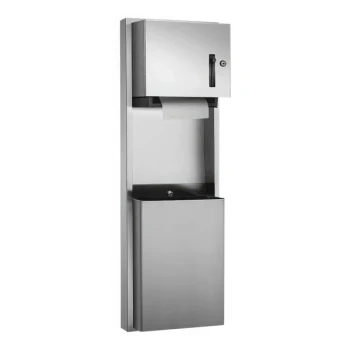 American Specialties, Inc. Traditional 10-046924-9 Surface-Mounted Lever-Operated Roll Paper Towel Dispenser with 12 Gallon Waste Receptacle