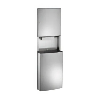 American Specialties, Inc. Roval 10-20469 Recessed Paper Towel Dispenser with 14.8 Gallon Waste Receptacle