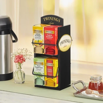 Twinings 8-Box Double-Sided Spinning Tea Rack - 4/Case