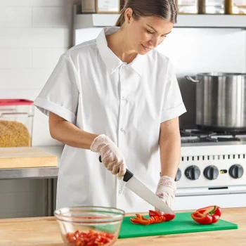 Uncommon Chef 0954 White Customizable No Pocket Cook Shirt - 3XL