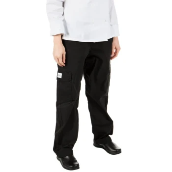 Mercer Culinary Genesis® Women's Black Cargo Pants M61100BK - 3XL