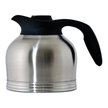 Service Ideas ErgoServ® 64.2 oz. Stainless Steel Insulated Low Profile Brew-In Carafe / Server 10-00183-000