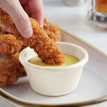 Acopa 4 oz. Bone White Smooth Melamine Ramekin - 12/Case
