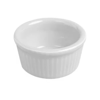 Hall China from Steelite International HL8340ABWA Bright White 2.75 oz. Fluted Ramekin - 36/Case