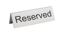 Reserved Sign -Table Reservation Tag