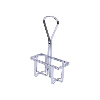 Tablecraft, European Cruet Set, Chrome Plated Rack, 6oz Capacity