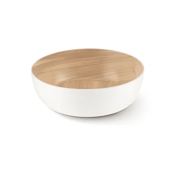 Zicco, Speckled and Textured Finish Bowl, Melamine, 21.6 cm Diameter, White