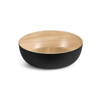Zicco, Melamine Buffet Round Bowl, Black, 22 cm Diameter