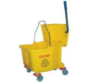 Mop Bucket with Squeezer - Yellow - 32 Ltr