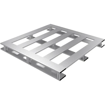 Vestil AP-4848-SB 47 7/8" x 47 7/8" x 5 1/16" Aluminum Pallet with 6,000 lb. Capacity and Skid Bottom