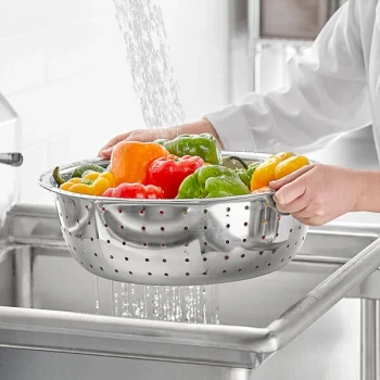 Choice 12 Qt.Stainless Steel Coarse Chinese Colander