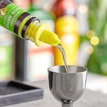 Choice Neon Yellow Free Flow Liquor Pourer - 12/Pack