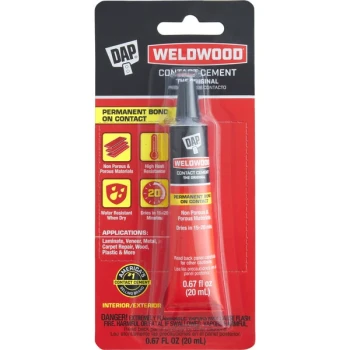 DAP Weldwood 0.67 oz. Tan Original Contact Cement Squeeze Tube 70798 00129
