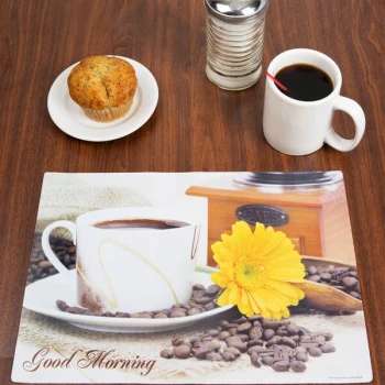 Hoffmaster 311118 10" x 14" Good Morning Paper Placemat   - 1,000/Case