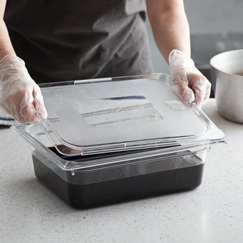 Vigor 1/2 Size Clear Polycarbonate Flat Food Pan Lid